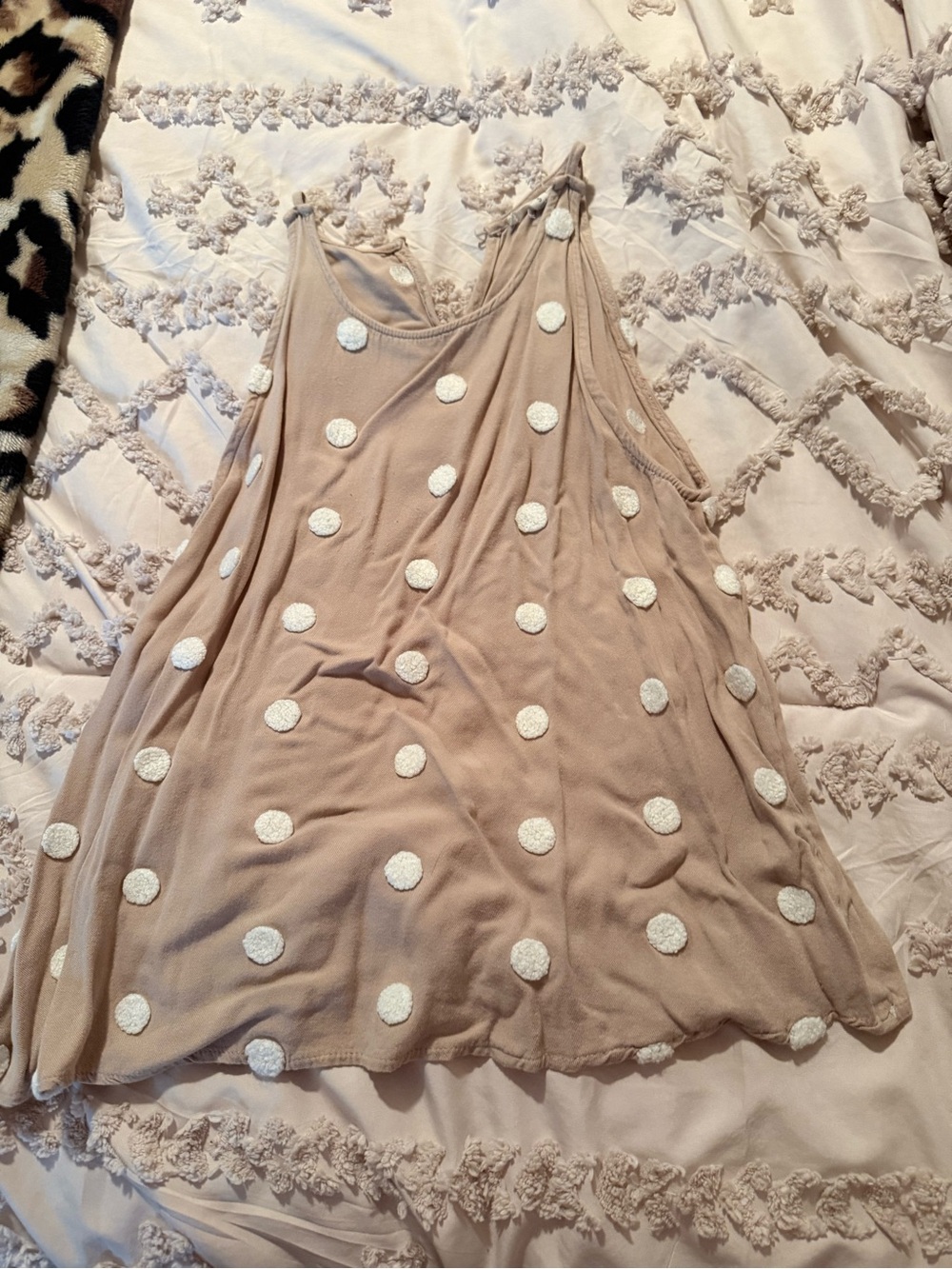 Women's Cream Polka Dot Tank